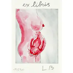 EX-LIBRIS by Louise Bourgeois, Lithograph with embossing, 198/300, 2005, sold Jan 2021