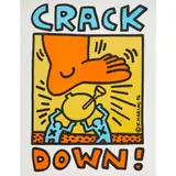 Keith Haring, CRACK DOWN, 1986, Off-set lithograph