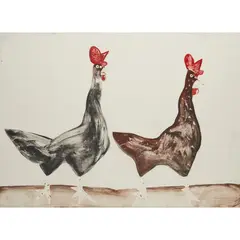 John Byrne, TWO CHICKENS, Monotype, 1/1