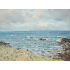John Henderson, ON THE AYRSHIRE COAST, oil on canvas