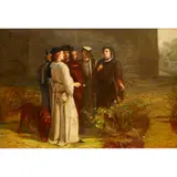 John Pettie, CHOOSING THE ROSES IN THE TEMPLE GARDENS, oil on canvas