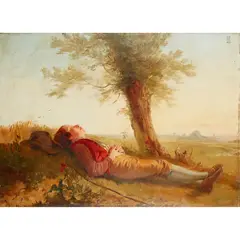 Edward Augustus Gifford, FARMER'S BOY - GILES, oil on board