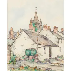 Ernest Archibald Taylor, THE OLD TOLLBOOTH KIRKCUDBRIGHT, pencil and watercolour