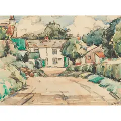Ernest Archibald Taylor, ENTRANCE TO GLEN CAPLE DUMFRIESSHIRE, charcoal and watercolour