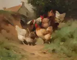 Robert Russell MacNee, FARMYARD FRIENDS, oil on canvas