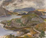 David Macbeth Sutherland, ON THE WEST COAST, oil on board