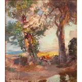 Charles Hodge Mackie, THE GEAN TREE, GARTOCHARN, oil on board