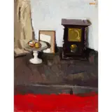 Alexander Goudie, STILL LIFE WITH MANTEL CLOCK