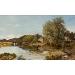 Horatio McCulloch, AT MILTON MILL ON THE IRVINE, ' oil on canvas