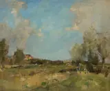 Edward Arthur Walton, ON THE RIVER BANK, oil on canvas