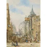 Louise Rayner, HIGH STREET EDINBURGH, watercolour