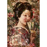 Edward Atkinson Hornel, JAPANESE GIRL WITH FAN