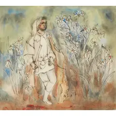 John Maxwell, HUNTSMAN 11, pen and ink and watercolour