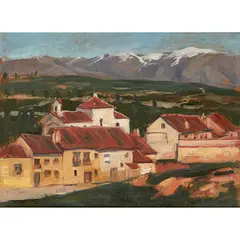 William MacDonald, OUTSKIRTS OF SEGOVIA, oil on board