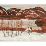 William MacDonald, LAKE SUPERIOR, QUEBEC, WINTER, oil on board