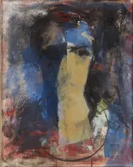 STUDY FOR A PORTRAIT, 1974 by William Johnstone, oil on canvas, sold Dec 2020