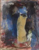 William Johnstone, STUDY FOR A PORTRAIT, 1974, oil on canvas