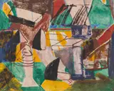 William Johnstone, STILL LIFE BY A WINDOW, oil on board