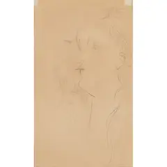 Couple Kissing by David Jones, pencil on paper, sold Oct 2020