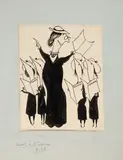 Ronald Searle, Hurrah for St. Trinians, pen and ink