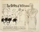 Ronald Searle, The Belles of St. Trinians, circa 1954, ink and crayon on tracing paper
