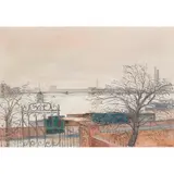 Liam Hanley, The River Thames From Chelsea Embankment, oil on canvas