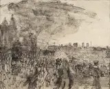 Anthony Gross, Greenwich Park- Isle of Dogs Beyond