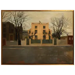 Heather Copley, Stamford Bridge Villas, Fulham Road, London, 1960, oil on board