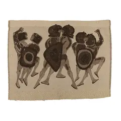 Elisabeth Frink, Warriors, 1960, tapestry woven wool