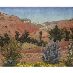 Cedric Morris, The Atlas Mountains, Morocco, oil on canvas