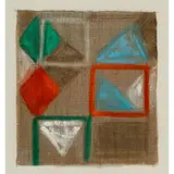 Margaret Mellis, Diamond Window, oil on canvas