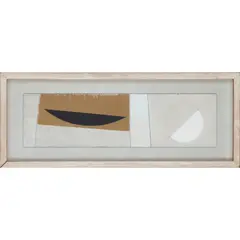 John Wells, Black Sea & Demilune, 1973, oil and pencil on board