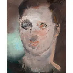 Portrait, 1989 by Maurice Cockrill, oil on canvas, sold Oct 2020