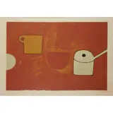 William Scott, Cup, Bowl, Pan, Reds and Ochres, 1970, screenprint