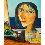 John Bellany, Portrait of Girl with Glass