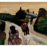 Gill Watkiss, Back Road to Stewalees, 1993, gouache