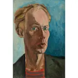 John Melville, Self-portrait, oil on canvas laid on panel