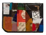 Bryan Ingham, Fishing Boat, pencil, oil and collage on shaped board