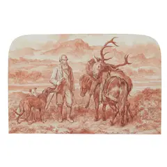 Gourlay Steell, THE BIG DEER OF 1881, ' pencil and sanguine wash, arched top