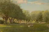 David Murray, BETSY-CO-ED PASTORAL SCENE, oil on canvas