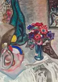 Francis McCracken, STILL LIFE WITH ANEMONES, watercolour