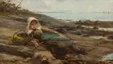 David Fulton, COLLECTING FIREWOOD, oil on canvas