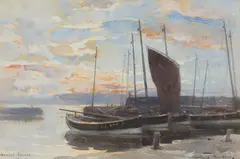William Marshall Brown, COCKENZIE HARBOUR, watercolour