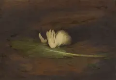 George Pirie, YOUNG RABBITS, oil on canvas