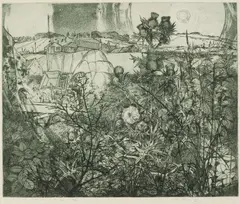 Ian Fleming, THISTLES IN THE SUN, etching