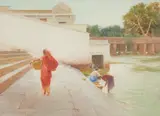 Carlton Alfred Smith, AT THE WELL, watercolour