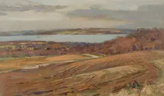 John Campbell Mitchell, A VIEW FROM THE FIELDS, Oil on canvas