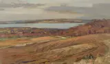 John Campbell Mitchell, A VIEW FROM THE FIELDS, Oil on canvas