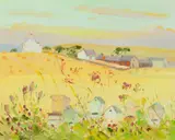 James Harrigan, BEEHIVES AT CHAPELDONAN, oil on board
