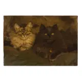 Agnes M. Cowieson, FELINE FRIENDS, oil on canvas